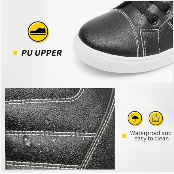 ZGR High Top Sneakers for Women Lace Up Leather Fashion Sneakers Ankle Boots - Picture 2 of 6